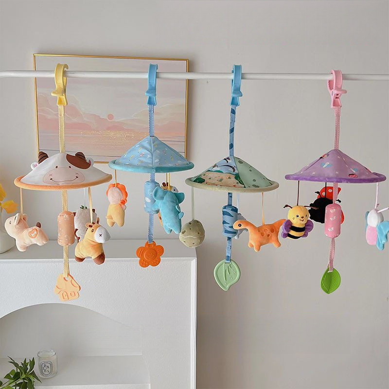 ของเล่นแขวนสำหรับเด็กแรกเกิด - ตุ๊กตาผ้ากำมะหยี่นุ่ม อุปกรณ์เสริมรถเข็นเด็ก เปลนอน และคาร์ซีท