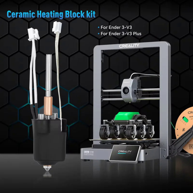 Ender3 V3 Plus Hotend All-in-one Copper Titanium Ender3 V3 Plus Accessories Upgraded Quick-Swap Nozz