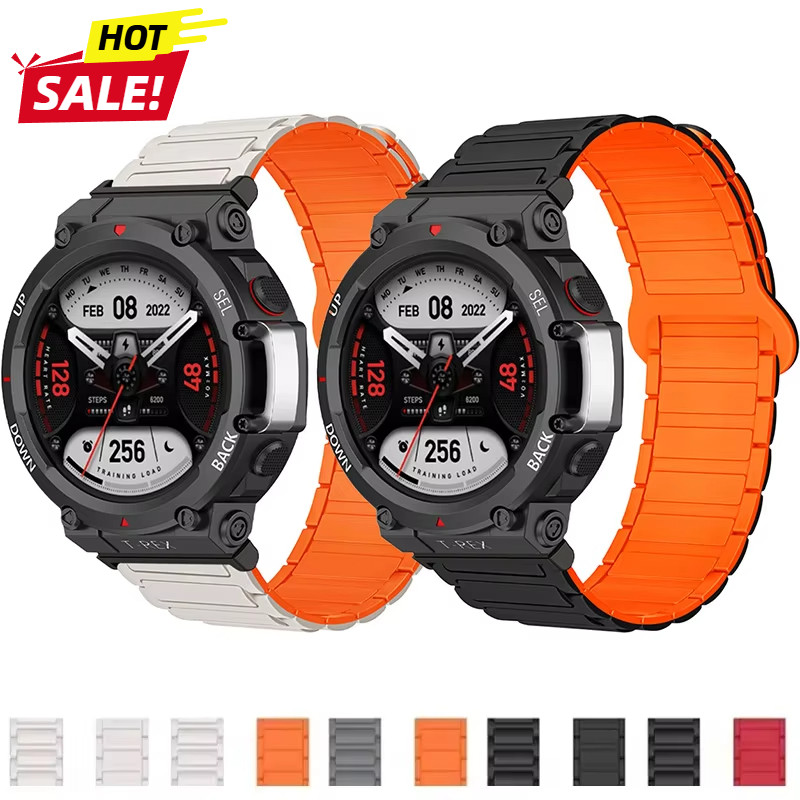 สายรัดซิลิโคนสําหรับ Amazfit T-REX 3 สมาร์ทวอท์ชสายนาฬิกา T-Rex2 กีฬาแม่เหล็กสําหรับ Amazfit T-REX/T