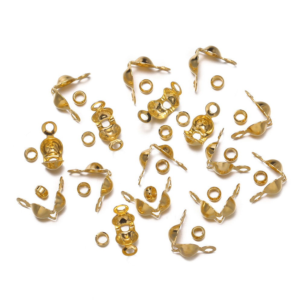 St.kunkka ลูกปัดตําแหน่งหัวเข็มขัดแฝด 100 ชุดสําหรับอุปกรณ์เสริมทําสร้อยคอสร้อยข้อมือ DIY