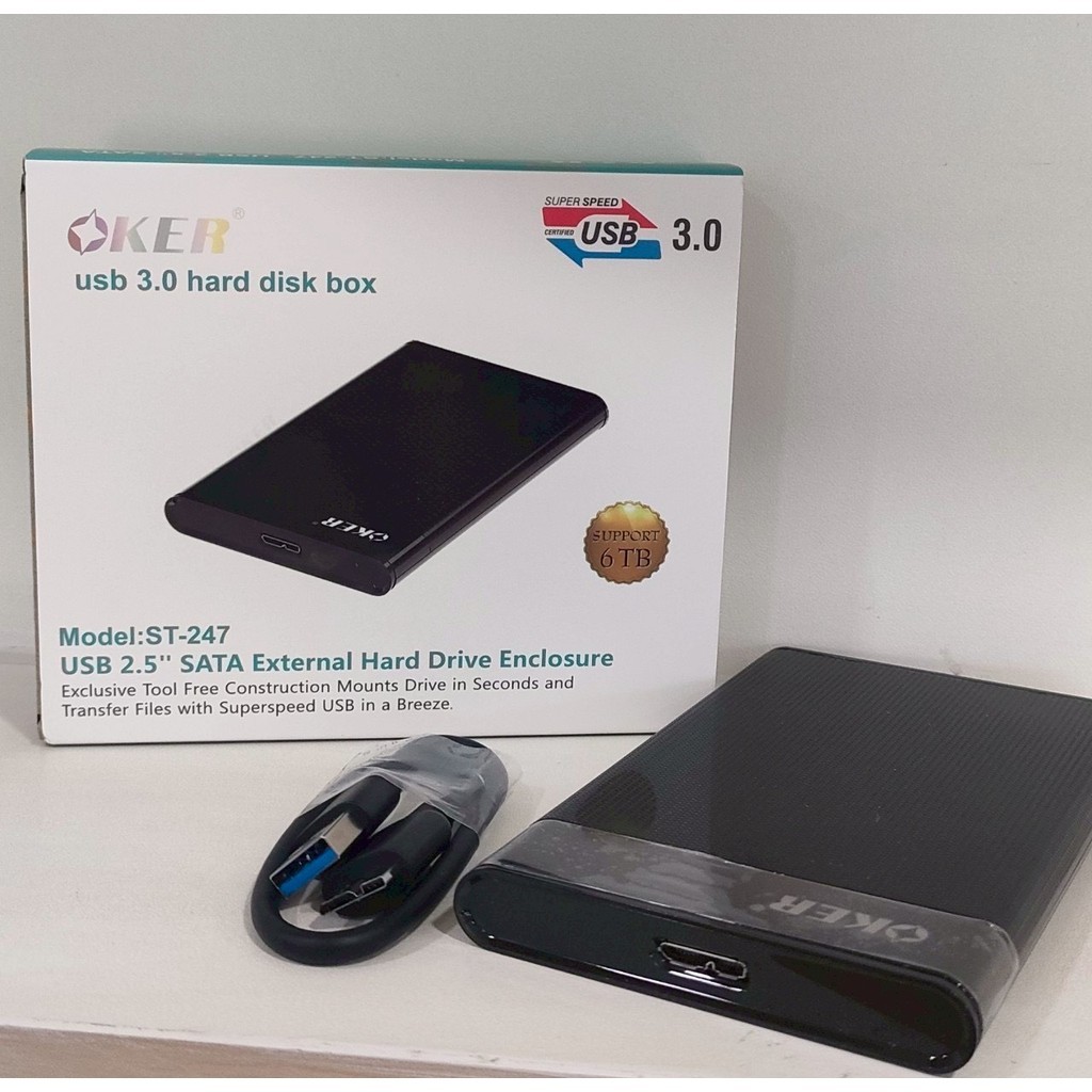 ✅แท้100% OKER ST-247 USB 3.0 External HDD Enclosure Box SATA HDD Case 2.5 inch ฮาร์ดไดรฟ์ กล่องใส่ ฮาร์ดดิส 2.5 นิ้ว