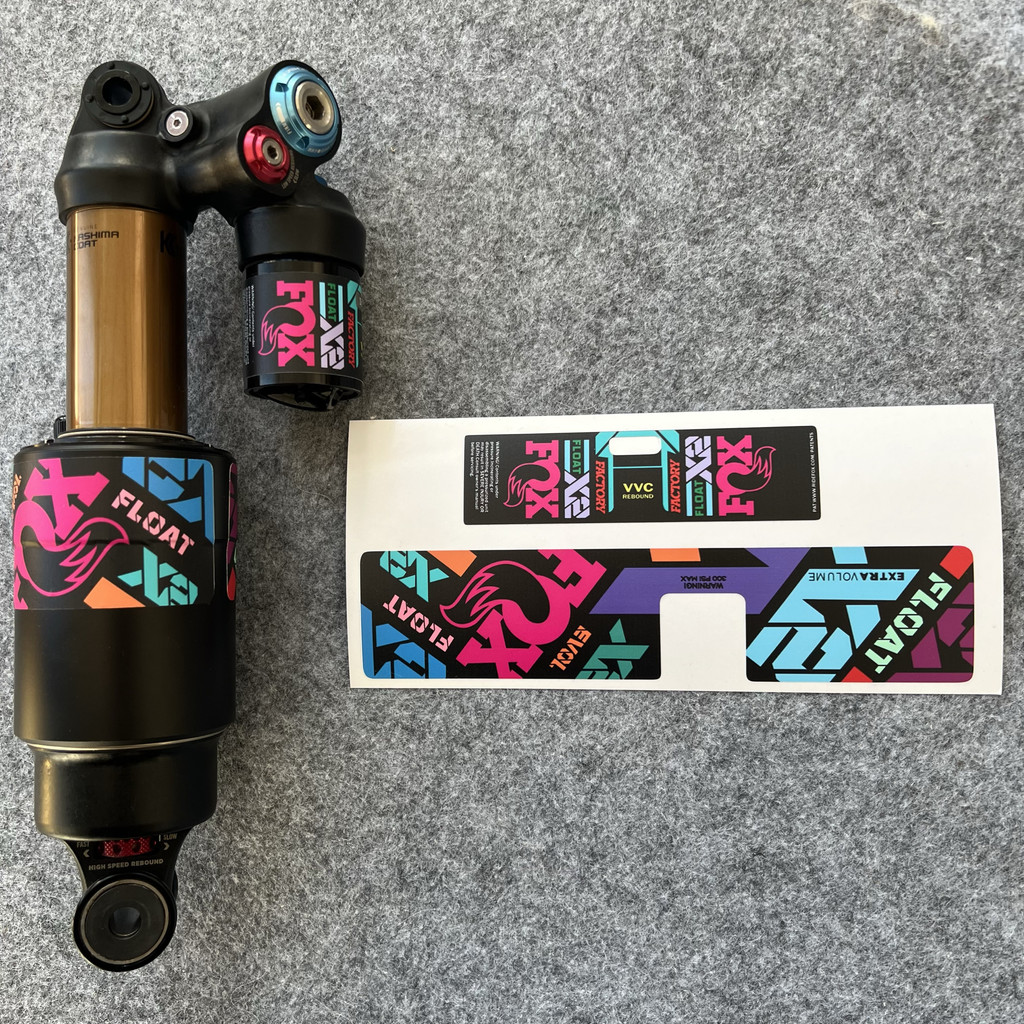 ใหม่ FOX FOX FLOAT X2 จักรยานเสือภูเขาด้านหลังสติกเกอร์จักรยานโช้คอัพหลัง Decal DH AM หางอ่อน