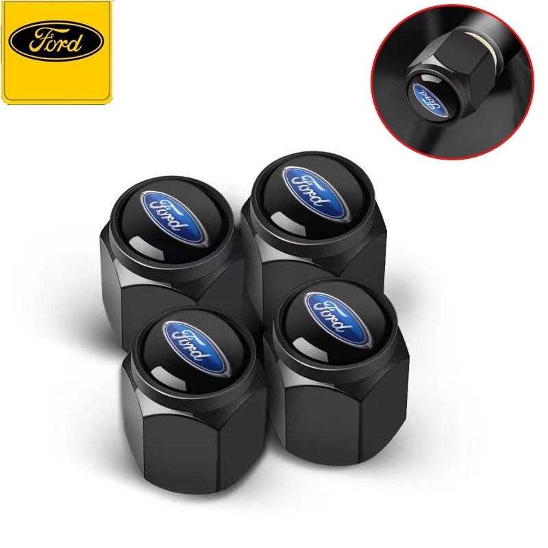 4 ชิ้น/เซ็ต Ford Anti-theft รถ Tyre วาล์วหมวกสแตนเลสล้อ Stem Air Caps Universal รุ่นอุปกรณ์ตกแต่งรถยนต์สําหรับ Ranger Focus Territory Everest Ecosport Ka Focus