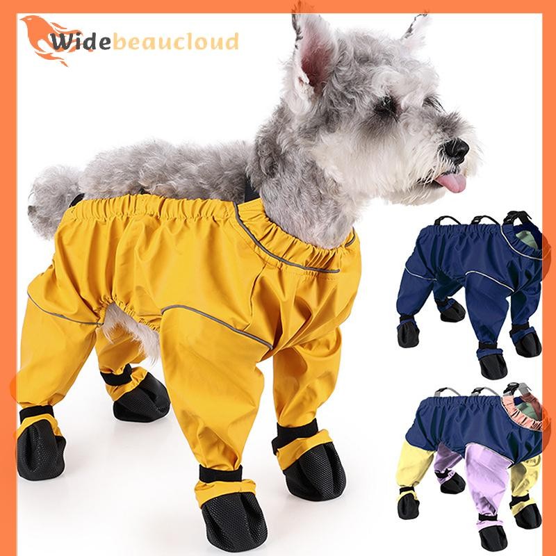 Widebeaucloud รองเท้าสุนัขเลกกิ้งกันน้ํา Anti-Slip Dog Pants Pet Paws Protector Dirty-Proof Outdoor 