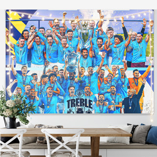 จัดส่งจากไทย] ผ้าแขวนธงแมนเชสเตอร์ซิตี้ Agirl โปสเตอร์ลีกเอิ…