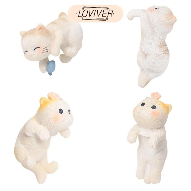 LOVIVER สวนแมวรูปปั้นแขวนแจกันนักกอดตู้ปลากระถางดอกไม้กอดหุ่น