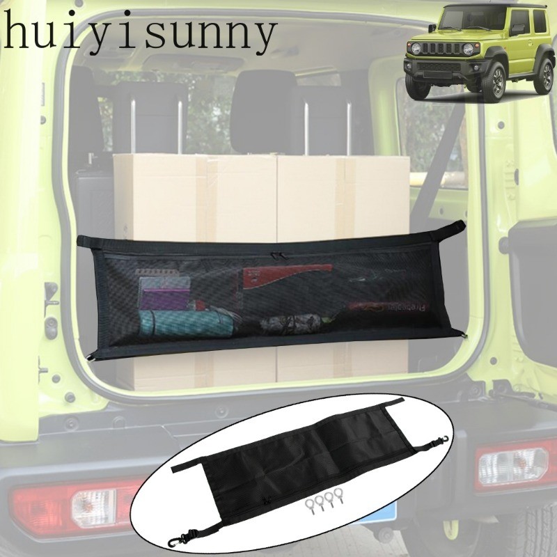 Hys Suzuki Jimny Boot Floor Cargo Net Trunk ตาข่ายเก็บกระเป๋า Organizer จัดเก็บ w/สกรู Hook อุปกรณ์เสริม