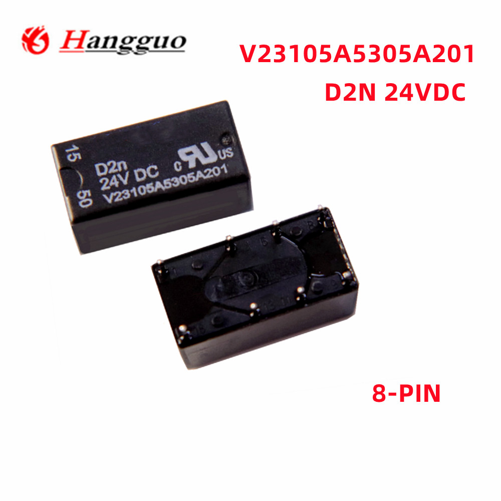 5 ชิ้น/ล็อต Original V23105A5305A201 D2N 24VDC D2N-24VDC V23105-A5305-A201 8PINS 3A 24VDC สัญญาณรีเล