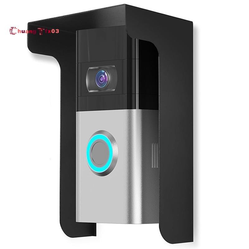 ชวงทีเอฟเอ็กซ์03Doorbell Rain Cover Ring Doorbell ฝาครอบป้องกันแสงสะท้อน, กริ่งประตูเหล็ก Weather-Bl