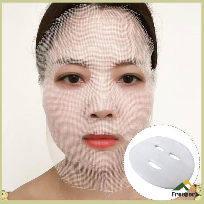 [Szgqmyyx1] 100 ชิ้น Facial Gauze Mask Gauze สีขาวพร้อมตาข่าย Gauze Pad Sheet Gauze Pre Cut Soft Gau