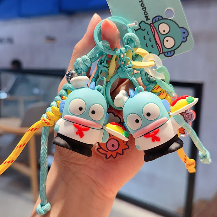 พวงกุญแจ Sanrio Little Chef Mermaid Hanton ของแท้/จี้กระเป๋านักเรียนน่ารักการ์ตูนของขวัญเล็กๆ