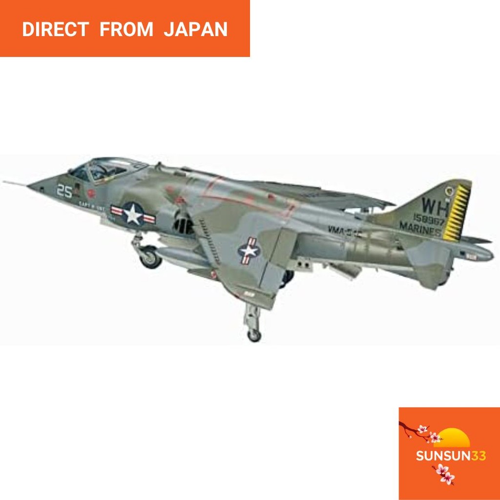 【Direct from Japan】Hasegawa 1/72 US Marine Corps AV-8A Harrier Plastic Model B10