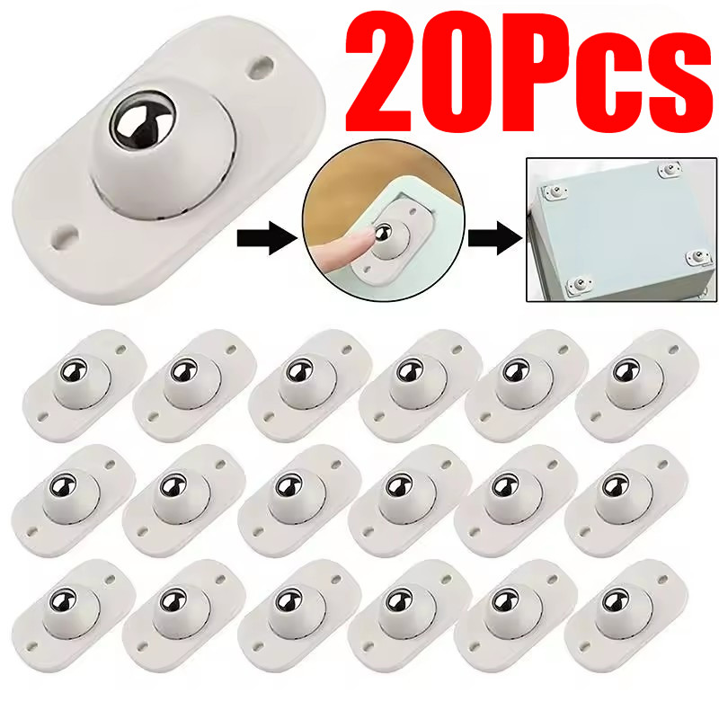 สแตนเลส360° ล้อล้อเลื่อนหมุน - ลูกกลิ้งสําหรับงานหนักแบบมีกาวในตัวสําหรับเฟอร์นิเจอร์กล่องเก็บของตู้