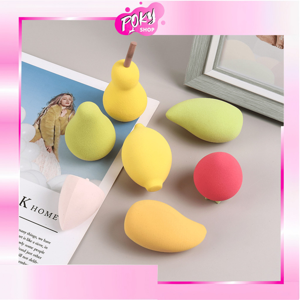 POKY - F6559 Unique Fruit Motif Beauty Blender / Fruit Motif Blender Sponge / Cute Soft Makeup Puff 
