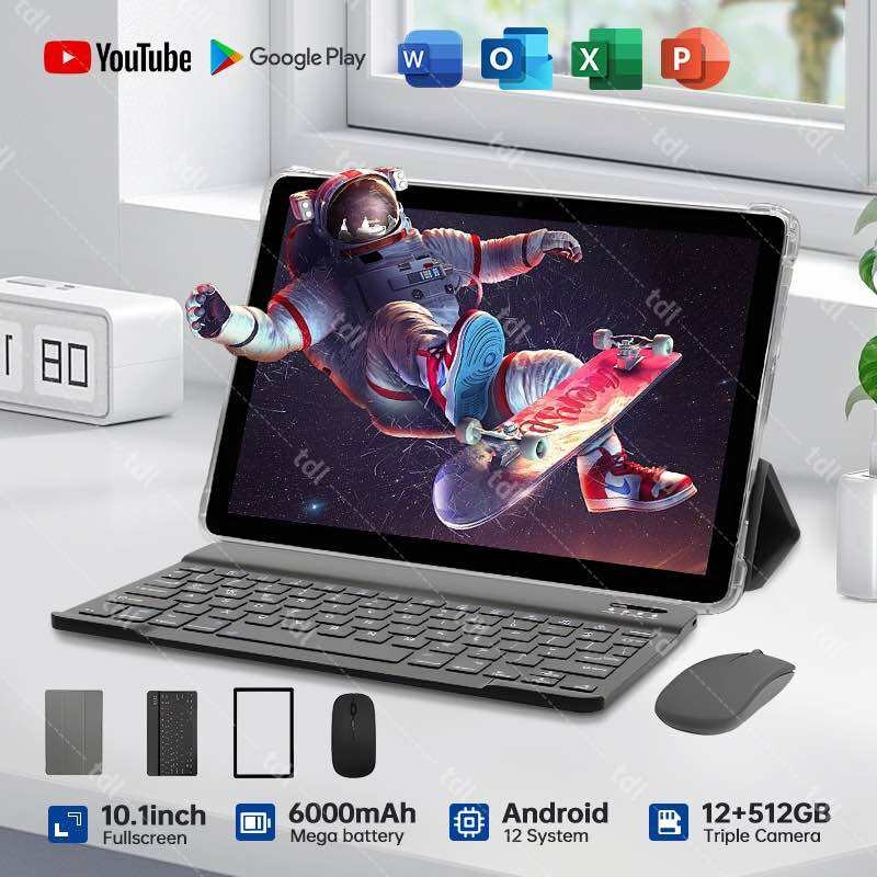 Tablet Android แรม 12GB รอม512GB แท็บเล็ต10.1นิ้วFullHDDual SIM 5G /wifi ได้รับการสนับสนุนจากการรับป