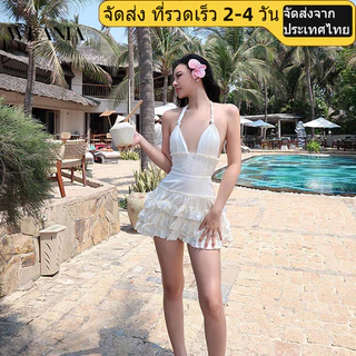 (shipped from Thailand) Weania ผู้หญิงชายหาดสไตล์คอวีเปลือยชุดเชือกแขวนคอ