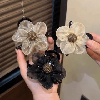 Bling สวยผู้หญิงที่สง่างามดอกไม้จับผม Cips Headwear อุปกรณ์เสริม