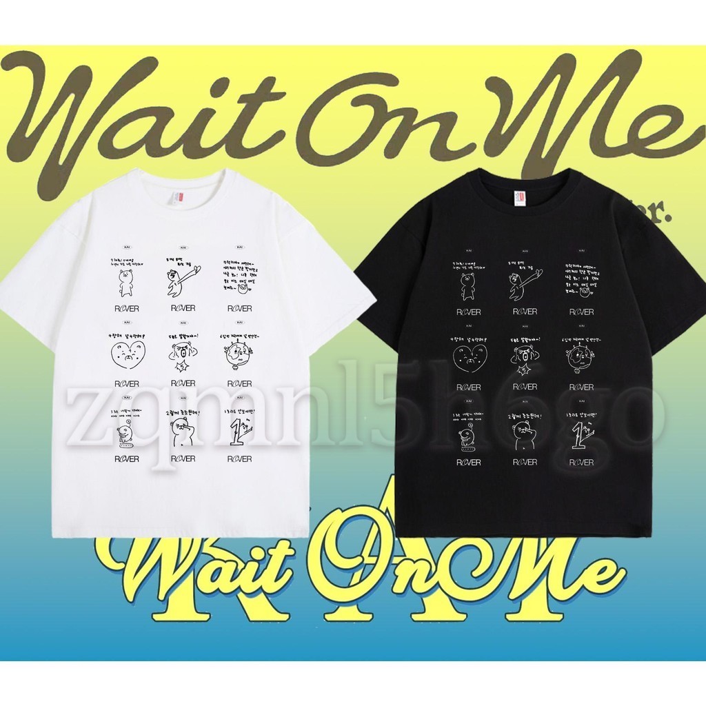 EXO Kai Shirt the mini4 album “wait on me” สไตล์คลาสสิก ไซซ์ S-5XL #K018