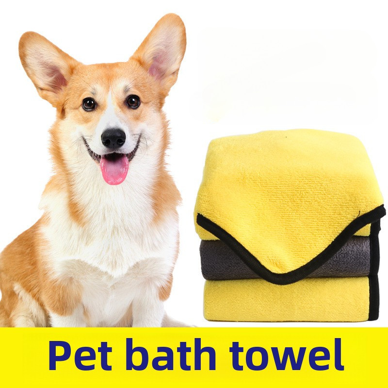 Quick-Drying ดูดซับผ้าเช็ดตัวสัตว์เลี้ยง Soft Coral ขนแกะสุนัขแมวผ้าเช็ดตัว Super Absorbent Quick-Drying