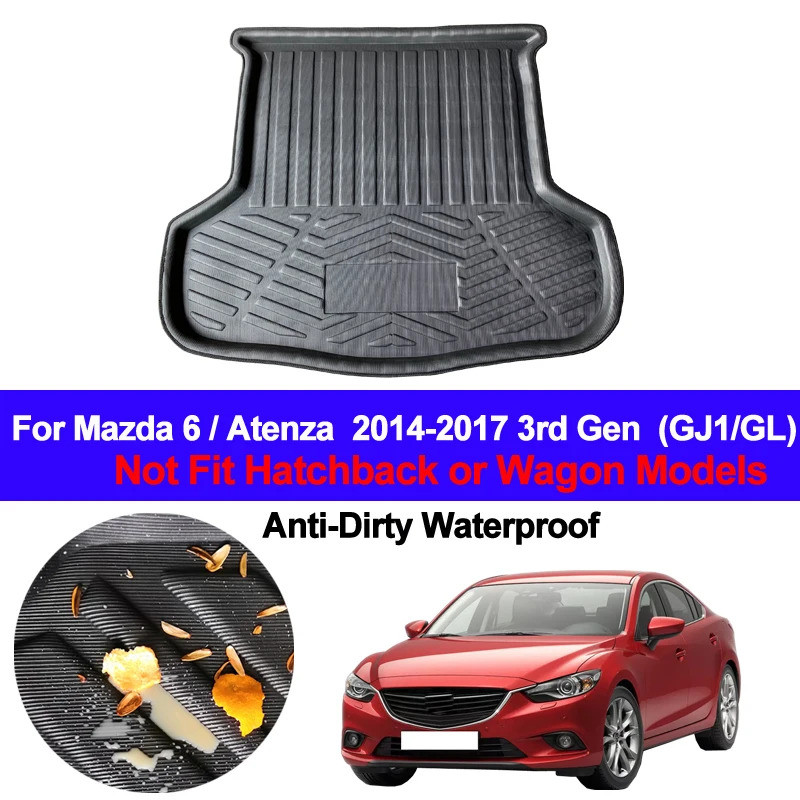 Rear Boot Cargo Liner Trunk Floor Mat Mats Carpets Tray Carpet For Mazda 6 Atenza 2014 2015 2016 201