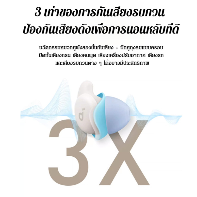 【เงียบใน 1 วิ】หูฟังไร้สายบางเฉียบสำหรับการนอนหลับ/บลูทูธไร้สาย หูฟังไร้สาย หูฟังฟังเพลง ระบบตัดเสียงรบกวนแบบแอคทีฟ การส่งข้อมูลแบบหน่วงเวลาต่ำ นอน สวมใส่สบาย หูฟัง หูฟังบลูทูธ น้ำหนักเบา การทำงานแบบสัมผัสอัจฉริยะ กันเสียงได้ดี ทุกฤดูกาล