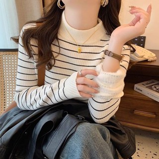 กลางคอขนแกะซับหนาBottomingเสื้อผู้หญิงสไตล์ใหม่แขนยาวSli