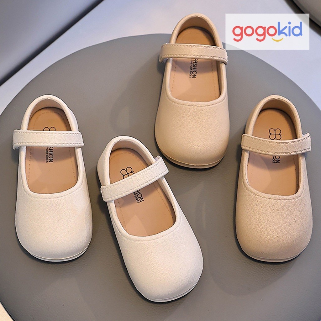 พร้อมส่ง รองเท้าหนังPU รองเท้าแมรี่แจนเด็ก แบบสวม สไตล์เจ้าหญิง  สำหรับอายุ2-6ปี