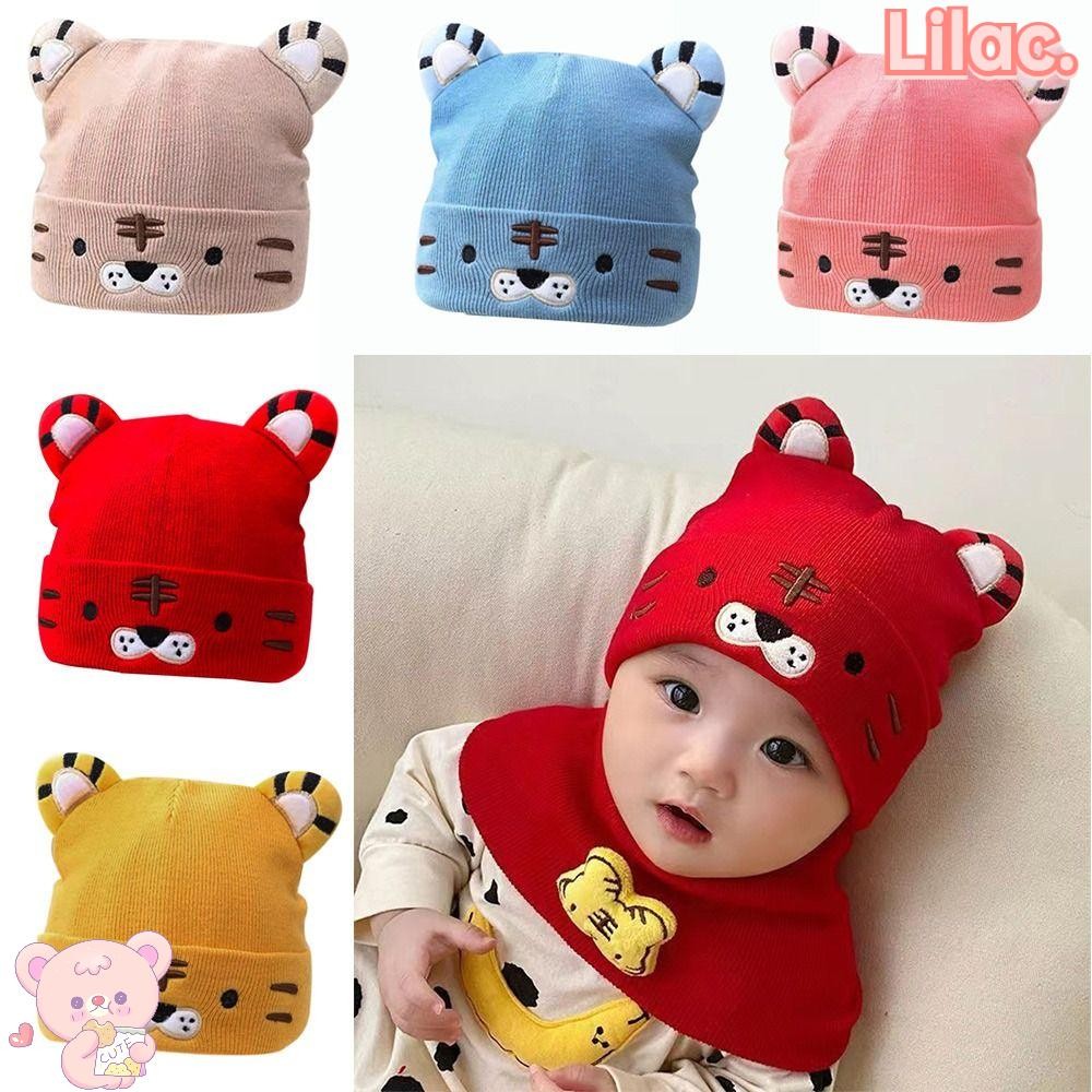 LILAC หมวกไหมพรมถักสําหรับเด็ก, การ์ตูน|หมวกบีนนี่เด็กหนา, หมวกฮิปฮอปหมวกป้องกันหูกันหนาวที่อบอุ่นเด็กวัยหัดเดินทารกแรกเกิดทารก