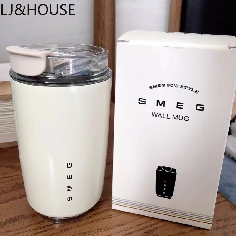 ใหม่แบบพกพาSMEG THERMOSกาแฟร้อนและเย็นDual-ใช้อาหารเกรดสแตนเลสแบบพกพาถ้วยรถถ้วยกาแฟอะนิเมะอุปกรณ์ต่อพ่วง