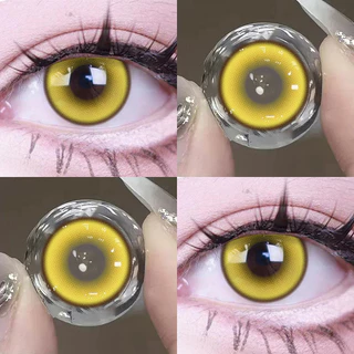JEWELENS 1 คู่คอสเพลย์คอนแทคเลนส์สีสีเหลืองนักเรียน Halloween Softlens