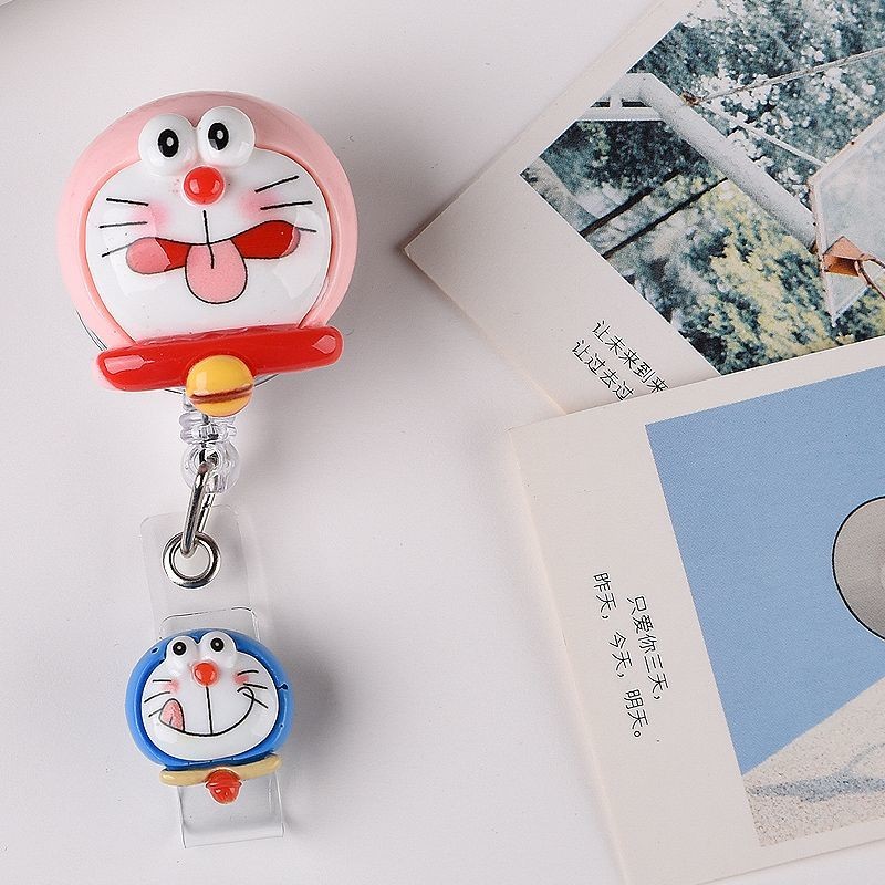 [Gaoyan Luminous] Lingna Belle ins Simple Retractable Easy-Pull Buckle Nurse Doctor Badge Clip Work ID Card Holder ราคา ถูกที่สุด ดีลบีเคเค แกลเลอรีภาพที่ 4