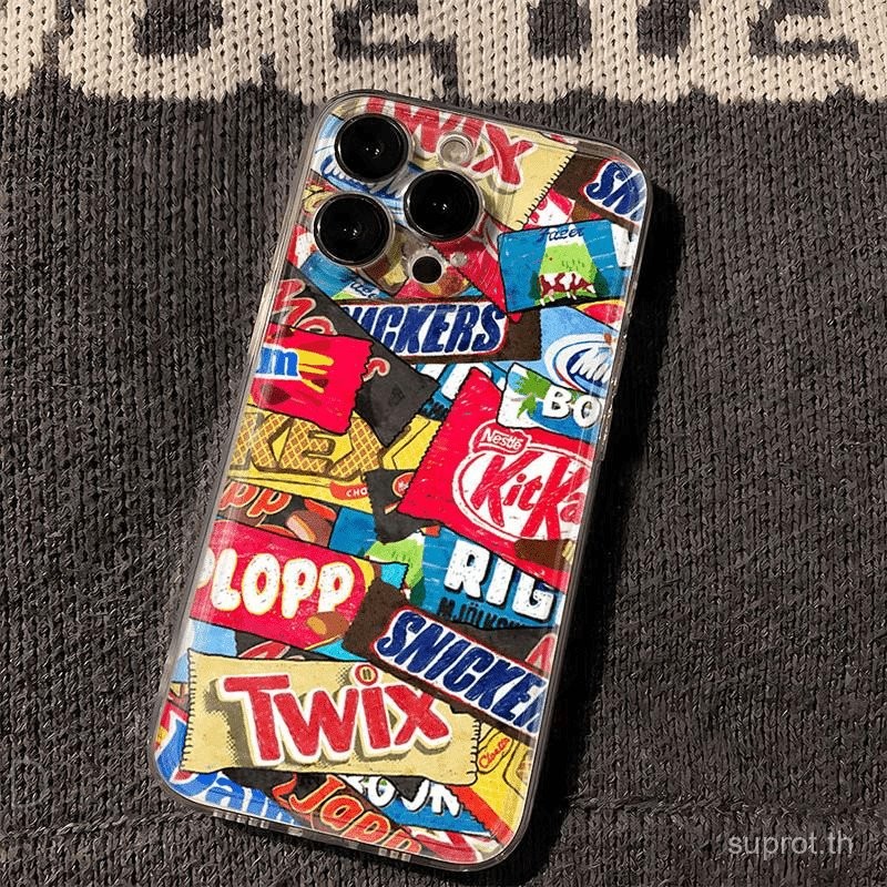 เคสโทรศัพท์ลายขนมสร้างสรรค์ เข้ากับ iPhone 14 Pro Max 14 15 16 Pro Max 15 Plus 14 Plus 13 Pro Max 13