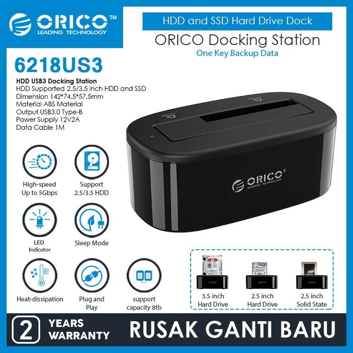 ORICO 6218US3 2.5/3.5 นิ้ว Hdd และ Ssd Hard Drive Dock