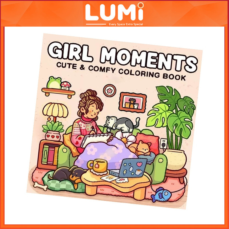 LUMi สมุดระบายสี หนังสือภาพวาดกราฟฟิตีเพื่อการศึกษา Doodles Book ผู้ใหญ่และวัยรุ่น ของเล่นเด็ก สมุดระบายสีเด็ก