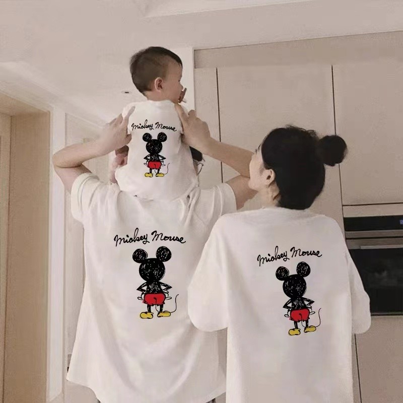 🔥พร้อมส่ง&COD🔥RINA STUDIO เสื้อผ้าพ่อแม่ลูกนลายการ์ตูนมิกกี้เมาส์