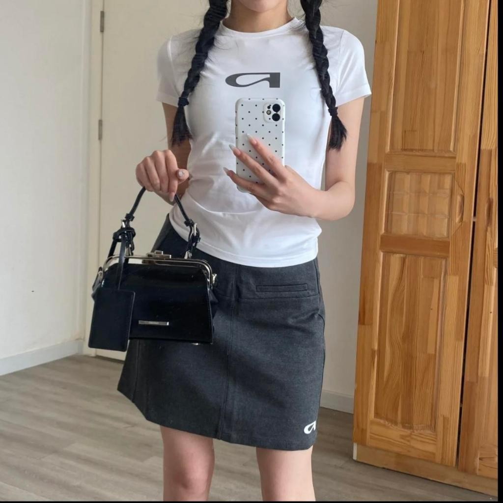 (จัดส่งตลอด 24 ชั่วโมง）Angle Official เสื้อยืดคอกลมสีขาว ชุดการพิมพ์ ลมเกาหลี ราคา ถูกที่สุด ดีลบีเคเค แกลเลอรีภาพที่ 7