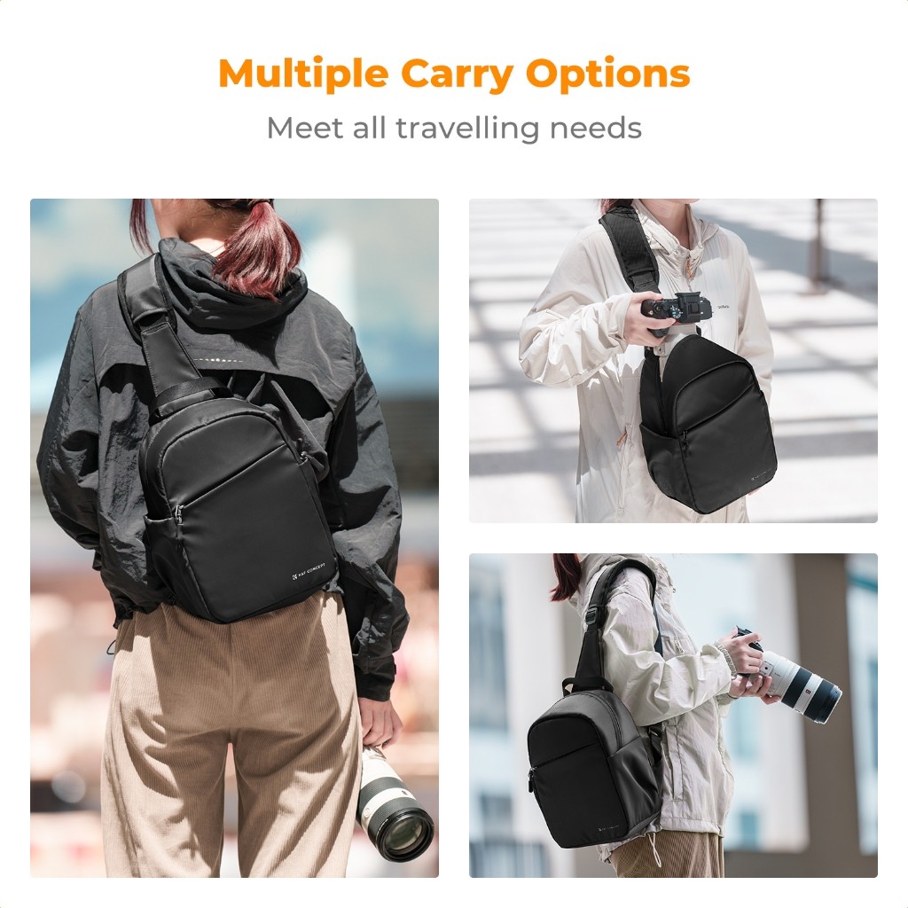 K&F CONCEPT Shoulder Bag กระเป๋าสะพายข้าง for Photography กระเป๋าสะพายไหล่ ใส่กล้อง 1ตัว เลนส์ 2ตัว