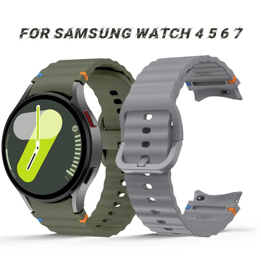 Original ซิลิโคนสําหรับ Samsung นาฬิกา 7 6 5pro 5 4 44 มม.40 มม.45 มม.FE สร้อยข้อมือกีฬาสําหรับ Galaxy นาฬิกา 6 คลาสสิก 43 มม.47 มม. ราคา ถูกที่สุด ดีลบีเคเค รูปภาพหลัก