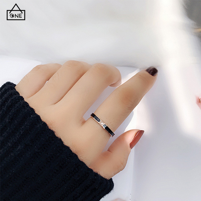 COD❤️แหวนคู่ Matte Ring แหวนสแตนเลสแบบเรียบง่าย-a.one