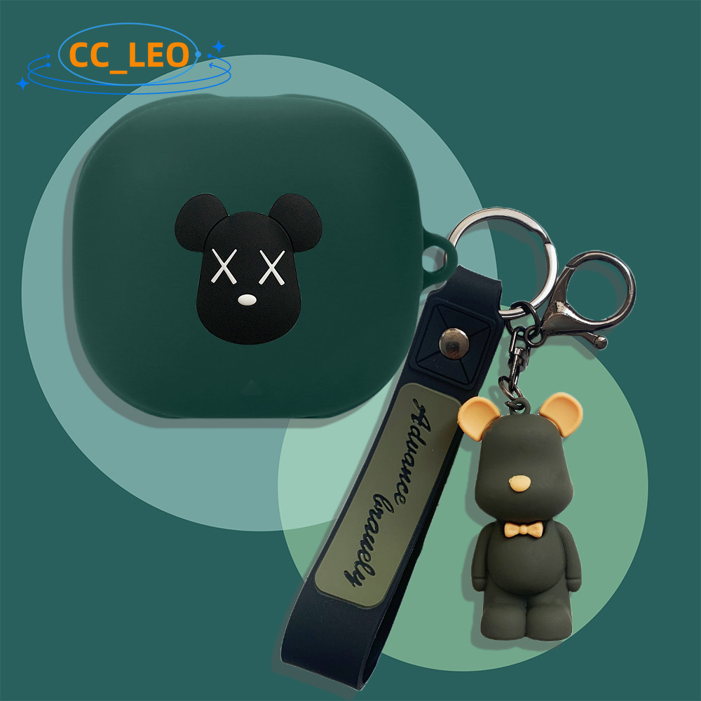 Case for Anker Soundcore Liberty 4 Pro Cute Bear Keychain Silicone Soft Case Cartoon Pendant Suitabl