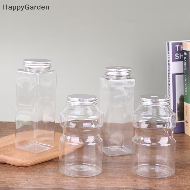 ใหม่ 500ML Square เครื่องดื่มน้ําผลไม้แบบใช้แล้วทิ้งขวดชานมขวดโยเกิร์ตพลาสติกร้อน