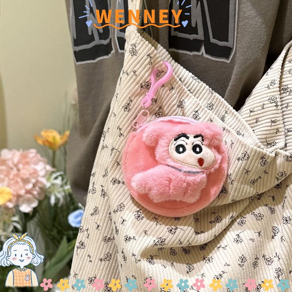 Wenny แมวหางใหญ่กระเป๋าสะสมเหรียญสัตว์,ของขวัญแบบพกพาเครยอนชินจังกระเป๋าใส่เหรียญตุ๊กตา,แฟชั่นกระเป๋าใส่เหรียญขนาดเล็กน่ารักการ์ตูนกระเป๋าสตางค์
