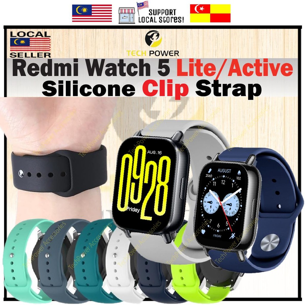 Xiaomi Redmi Watch 5 Lite /5 Active Strap Slicone Clip Strap,22MM Tali Jam Klip Mi Watch 5 Redmi Wat
