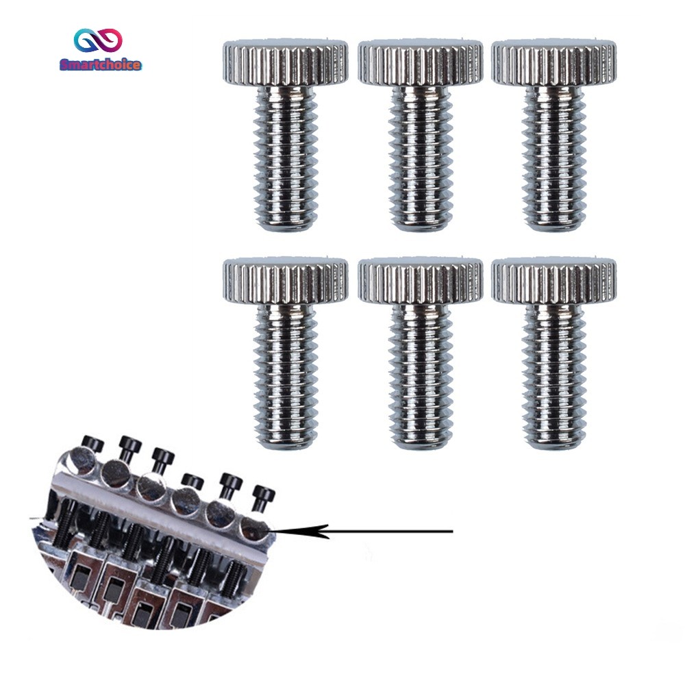 สมาร์ทช้อยส์ ชุด 6 ชิ้นกีตาร์ไฟฟ้า Tremolo Bridge Fine Tuning สกรูสําหรับ Floyd RoseReady Stock