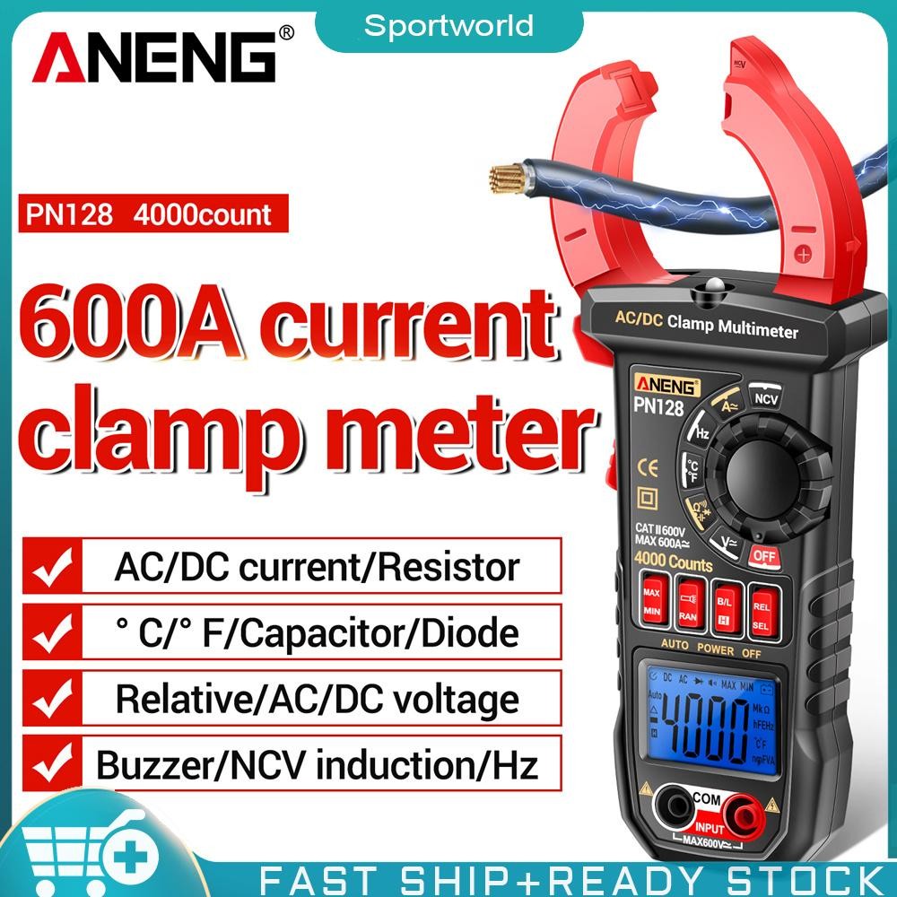 Aneng PN128 เครื่องทดสอบแรงดันไฟฟ้า AC DC 600A NCV True Rms มัลติมิเตอร์ สําหรับช่างไฟฟ้า
