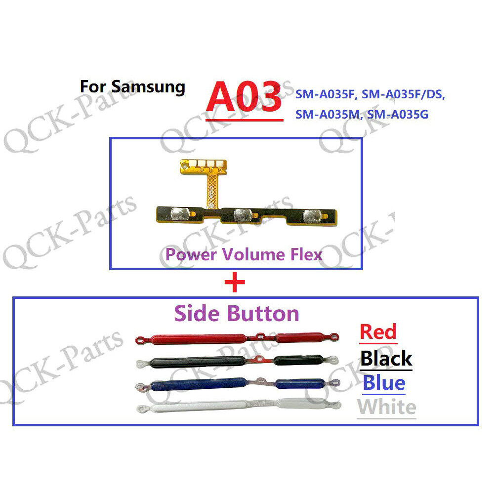 สําหรับ Samsung Galaxy A03 SM-A035F สวิตช์ไฟเปิดปิดปุ่มปรับระดับเสียง Flex Cable