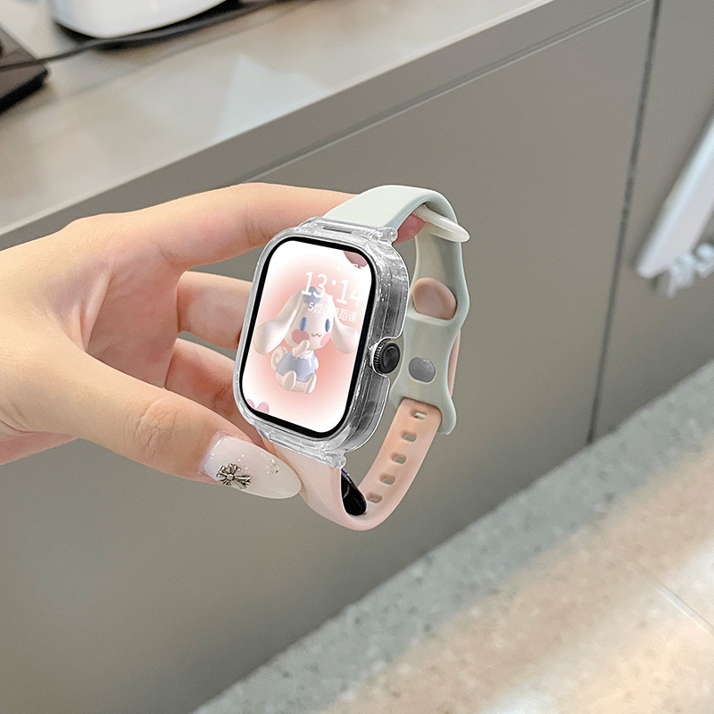 สายนาฬิกาซิลิโคนบางพร้อมเคสกลวงสําหรับ Redmi Watch 5 Active Smartwatch สร้อยข้อมือ Redmi Watch 5 Lite สายเข็มขัดกีฬา
