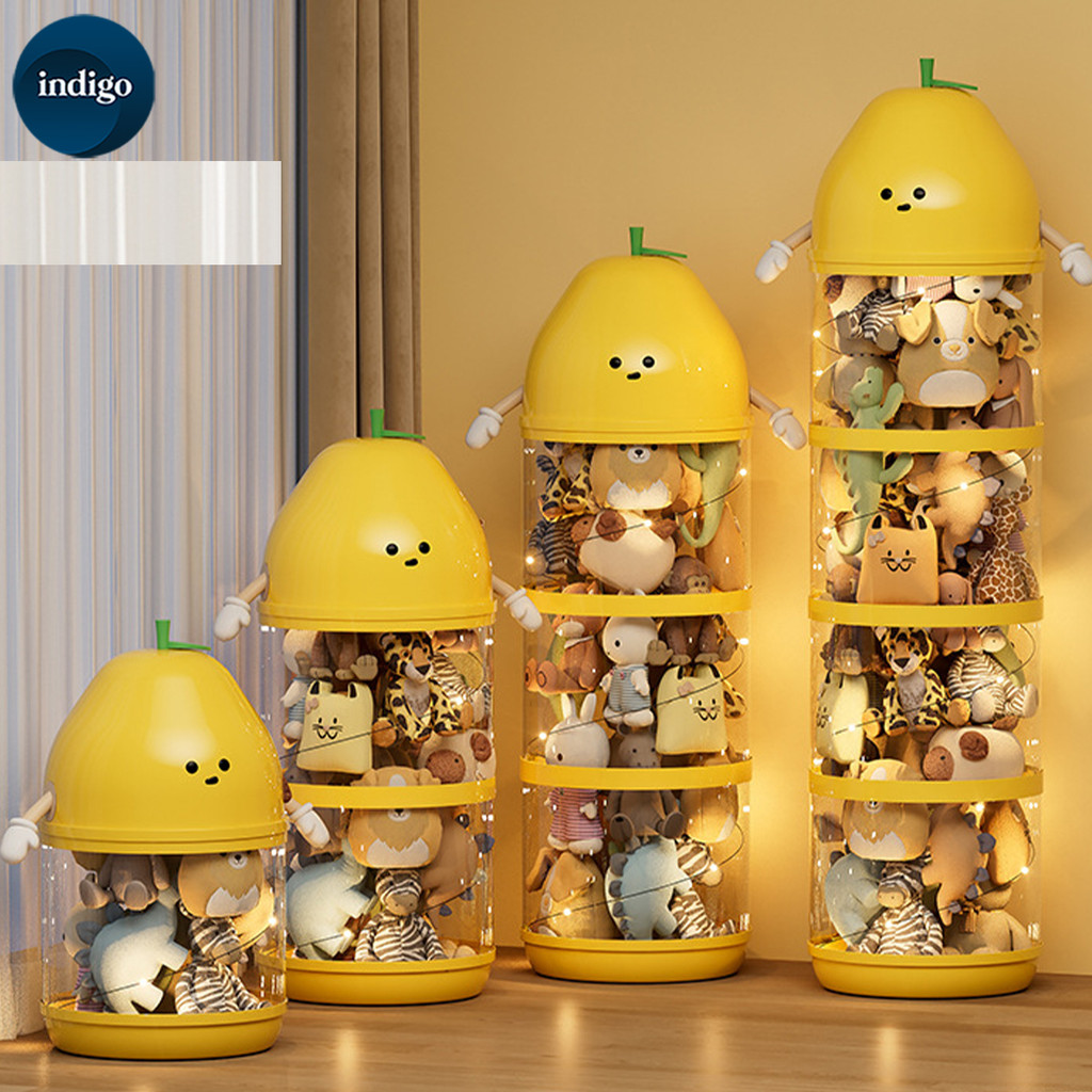 ถังเก็บตุ๊กตาแบบใส กล่องใส่โมเดล กล่องใสเก็บของDIY กล่องใส่ตุ๊กตา รองรับตุ๊กตาตัวใหญ่ได้ ดีไซน์โค้ง กันน้ำและกันความชื้น