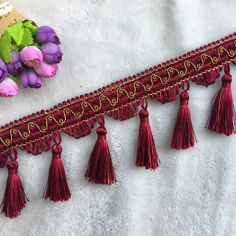 แนะนำ ผ้าม่าน 1m PomPom ผ้าม่านพู่ Fringe Trims ผ้า DIY ริบบิ้นเย็บผ้าตกแต่งเบาะ ราคาพิเศษ มีเก็บเงินปลายทาง