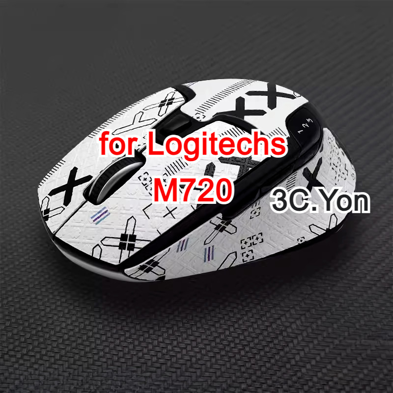 เมาส์ผิวลื่นเทปกันลื่นสำหรับ Logitechs M720 Triathlon Multi-Device Wireless Mouse ครอบคลุมเต็มรูปแบบ